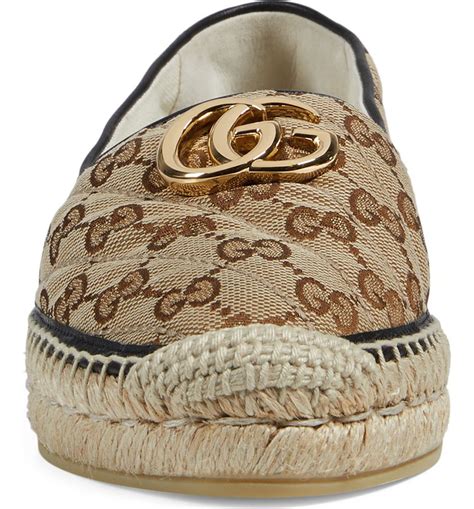 women's platform espadrilles gucci|gucci pilar espadrille flat.